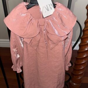 Zara Pink Ruffled Dress